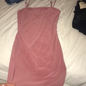 Pink bodycon mini dress
